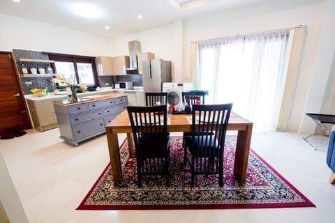 Dining Area, Cuttery and Kitchen