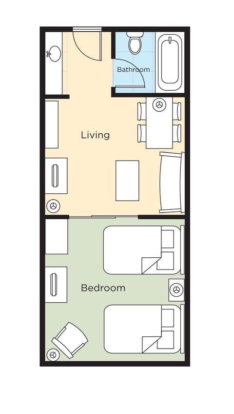 Pillowtop beds, in-room safe, desk, iron/ironing board