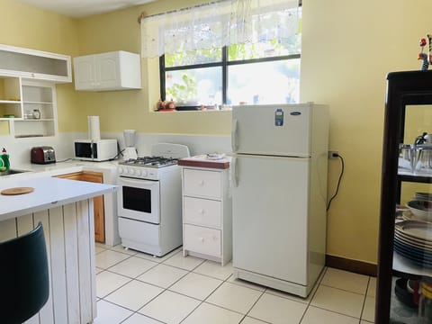 Deluxe House, 2 Bedrooms | Private kitchen | Fridge, microwave, oven, stovetop