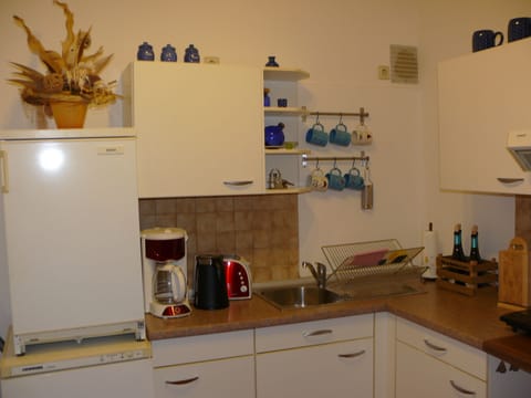 Apartment, Balcony | Private kitchen | Fridge, microwave, oven, stovetop