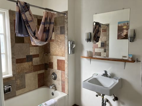 Standard Single Room, 1 King Bed | Bathroom | Free toiletries, hair dryer, towels