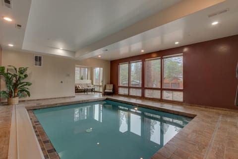 - Indoor heated pool retreat - enjoy year round swimming  
- Relax in a spacious private cabin with mountain views  
- Family friendly Tahoe vacation rental with top amenities
