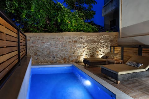 Private solar heated pool