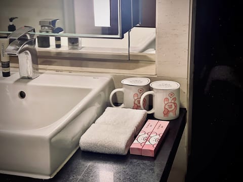 Premier Room, 1 Bedroom (Family Room) | Bathroom | Deep soaking tub, rainfall showerhead, hair dryer, bathrobes