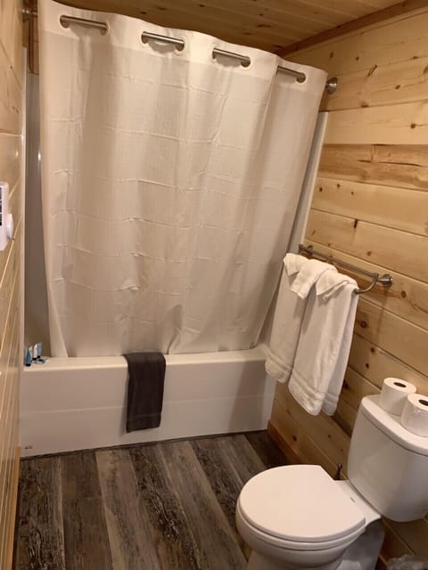 Deluxe Room, 2 Queen Beds, Mountain View | Bathroom | Combined shower/tub, deep soaking tub, designer toiletries, hair dryer