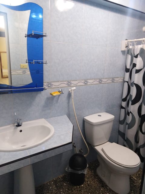 Family Double Room | Bathroom | Shower, hair dryer, towels, soap