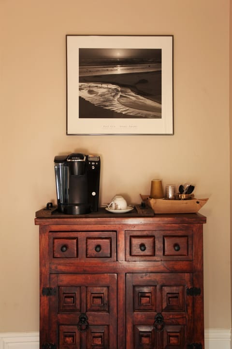 Coffee making station with plenty of supplies