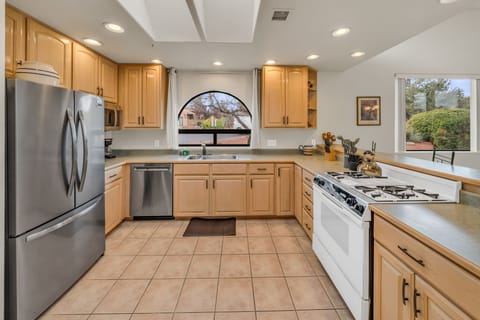 Fully Stocked Kitchen With New Dishwasher, Refrigerator, and Microwave 3/2024