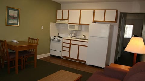 Full-size fridge, stovetop