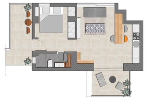 Aura 1 Bedroom Apartment | Floor plan