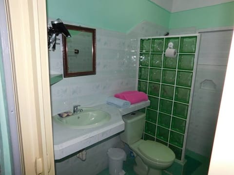 Basic Apartment | Bathroom | Shower, hair dryer, bidet, towels