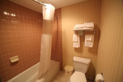 Standard Room, 2 Queen Beds | Bathroom | Combined shower/tub, eco-friendly toiletries, hair dryer, towels