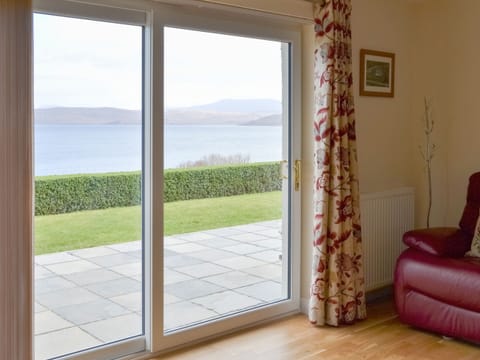 Lovely view from the living room through the patio doors | Eilean View (Island View), Inverasdale by Poolewe, near Achnasheen