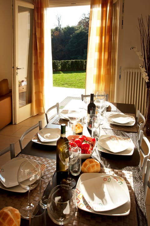 The living area opens onto your private garden 