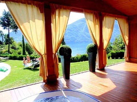 The view from the sauna and jacuzzi area