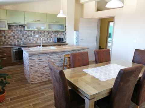Dining area and kitchen