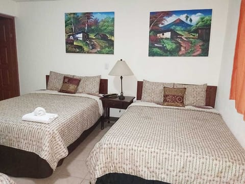 Double Room (One Double + one single bed) | 1 bedroom, down comforters, Select Comfort beds, desk