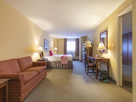 Deluxe Suite, Multiple Beds, Non Smoking | Living area | 32-inch TV with cable channels