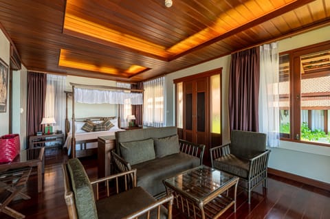 Similan Pearl Villa | Living area | 40-inch LED TV with satellite channels, TV