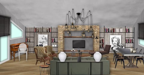 Deluxe Apartment | Living room | Flat-screen TV, Netflix