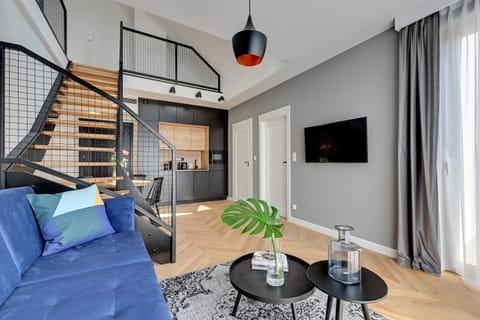 Superior Apartment, 2 Bedrooms, Terrace | Living area | Flat-screen TV