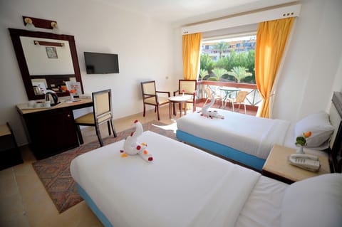 Premium Double or Twin Room, Balcony, Pool View | 1 bedroom, minibar, in-room safe, desk