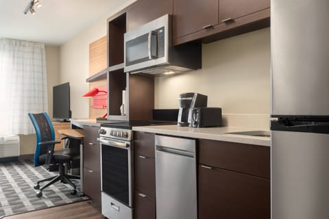 Suite, 1 Bedroom, Non Smoking | Private kitchen | Full-size fridge, microwave, stovetop, dishwasher