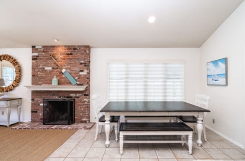 Fireplace & Dining Room