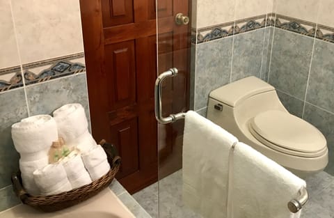 Junior Room | Bathroom | Shower, free toiletries, hair dryer, towels