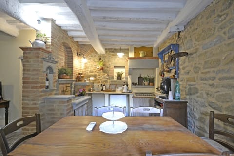 Dining room and kitchen