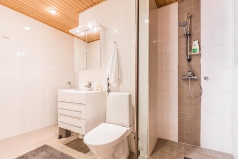 Family Apartment, 2 Bedrooms, Sauna, Courtyard View | Bathroom | Shower, free toiletries, hair dryer, bidet
