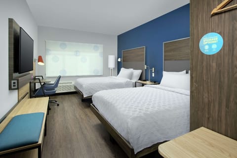 Room, 2 Queen Beds | In-room safe, desk, free WiFi, bed sheets