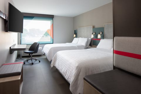 Standard Room, 2 Queen Beds | Pillowtop beds, desk, laptop workspace, blackout drapes