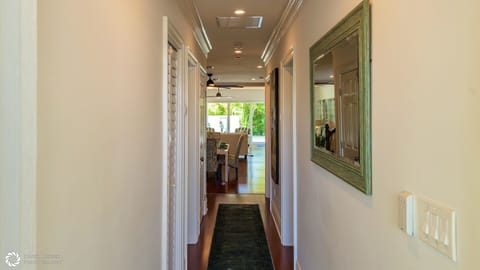 Two of the bedrooms are located on the first floor...