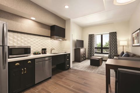 Suite, 2 Queen Beds, Accessible, Bathtub | Private kitchen | Full-size fridge, microwave, stovetop, dishwasher