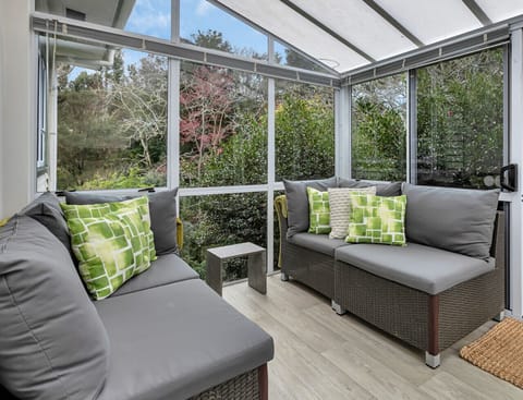 Sunroom overlooking stream