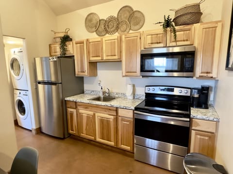 Premier Cabin | Private kitchen | Microwave, coffee/tea maker, freezer, dining tables