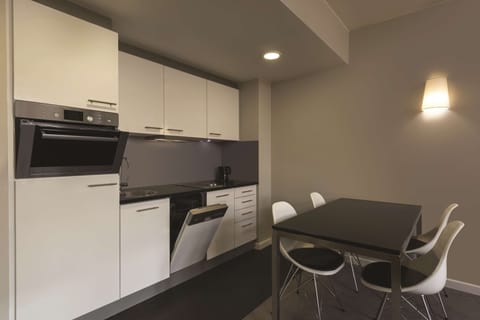 Premier Apartment, 2 Bedrooms | Private kitchen | Full-size fridge, microwave, stovetop, dishwasher