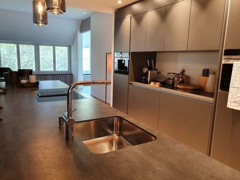 City Apartment | Private kitchen | Full-size fridge, oven, stovetop, dishwasher