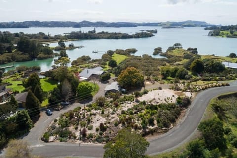 Aerial view of 1.5 hectare property looking North