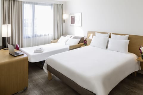 Desk, blackout drapes, soundproofing, iron/ironing board