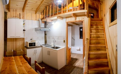 Los Boldos Cabin | Private kitchen | Fridge, microwave, dishwasher, toaster