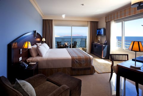 Panoramic Room, Sea View | Memory foam beds, minibar, in-room safe, desk