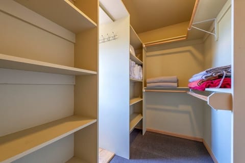 Primary bedroom walk-in closet