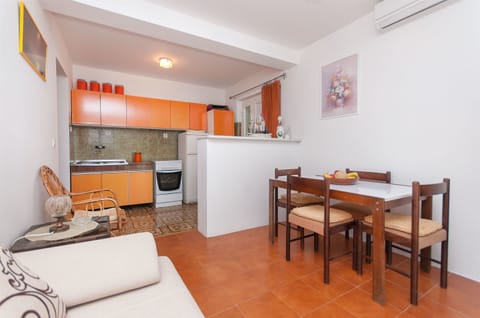 Apartment (A5) | Private kitchen | Fridge, electric kettle