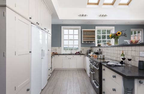Ground floor: Large fully equipped kitchen with sky lights