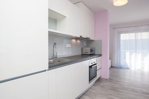 Apartment, Terrace | Private kitchen | Fridge, microwave, oven, stovetop