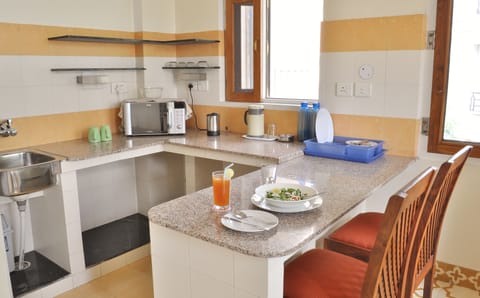 Studio Suite | Private kitchen | Full-size fridge, microwave, coffee/tea maker, electric kettle