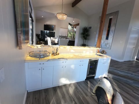 Back lit Onyx Wet Bar