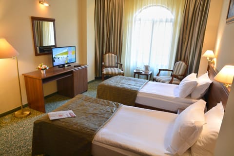 Executive Double Room | Egyptian cotton sheets, premium bedding, memory foam beds, minibar